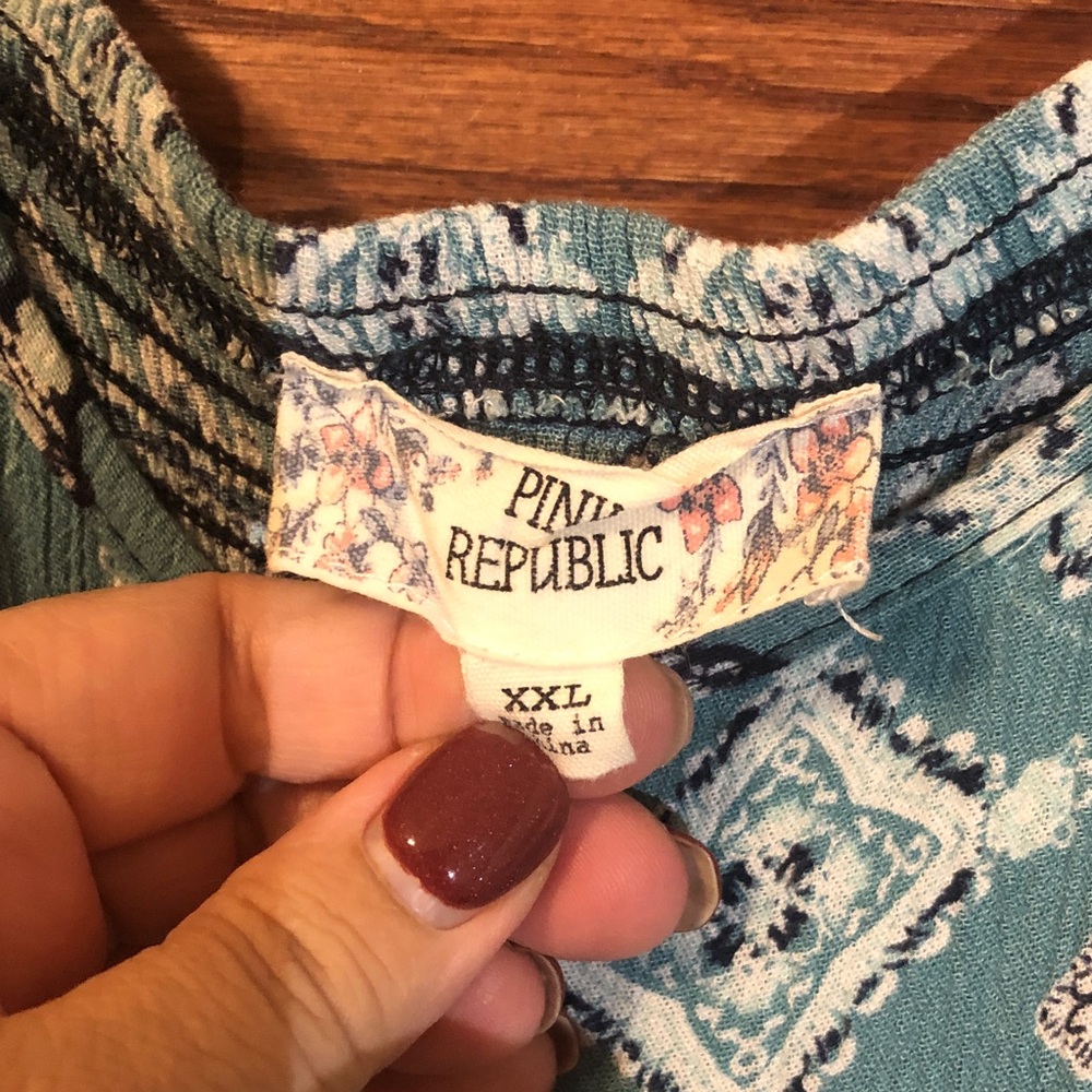 Pink Republic Patterned Maxi Dress in Teal and Navy - Picture 2 of 9